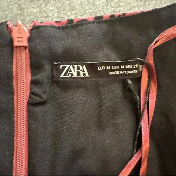 NWT Zara Draped Pink Leopard Print Mini Dress size M - Picture 6 of 7